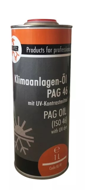 Klimakompressor Öl, Klimaanlagen Öl, Klima Öl  PAG 46 UV  (1 ltr. Dose)