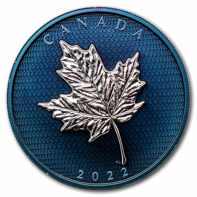 2022 Canada 5 oz Silver Maple Leaves in Motion - SKU#246458