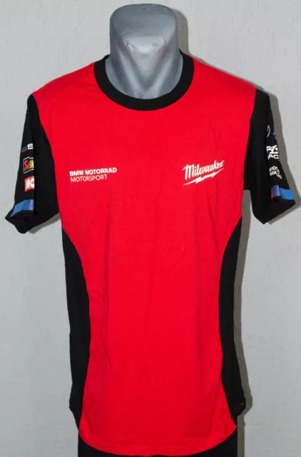 BMW Milwaukee Jersey Racing Motorsport Red BMW Mens Cotton Shirt Size L