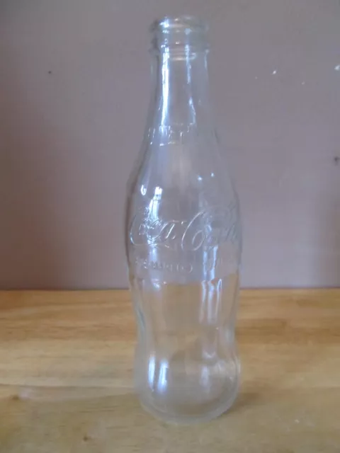 Vintage Clear Glass Coca-Cola 10oz Contour Bottle~No Deposit/No Return Bottle