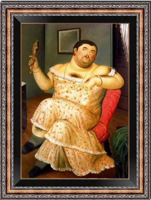 Hand-painted Oil painting Reproduction of Fernando Botero man on canvas 24"x36" Hand-painted Oil painting Reproduction of Fernando Botero man on canvas 24"x36"