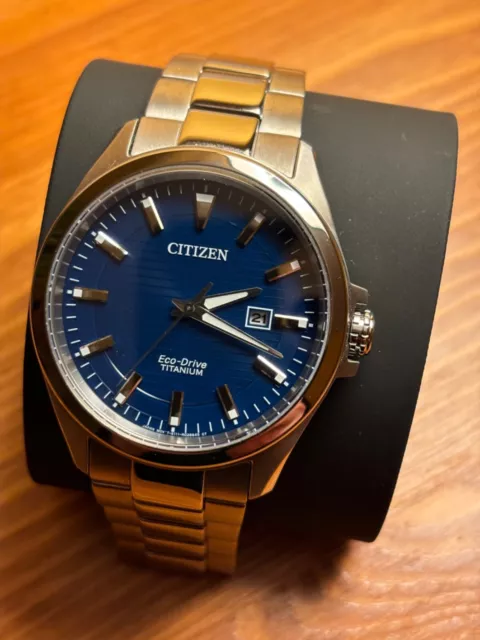 Citizen Herren Analog Eco-Drive Uhr mit Super Titanium Armband  BM7470-84L