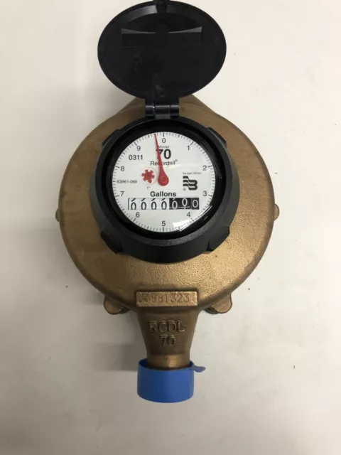 Badger 1" M70 New Meter Direct Read Gallon Or Cubic Feet.