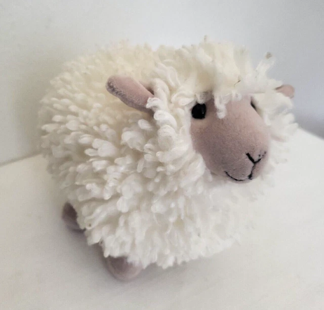 Jellycat Rolbie Sheep Lamb Small 8” Plush Stuffed Animal Ivory White Fur