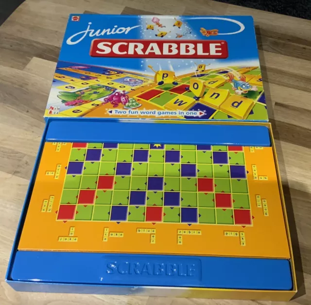 Scrabble Junior Board Game  'Two Fun Word Games in One' Mattel Vintage 1999 🔥 2