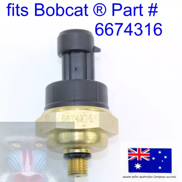 fits Bobcat Hydraulic Oil Pressure Sensor Switch 6674316 3-Pin molded connector