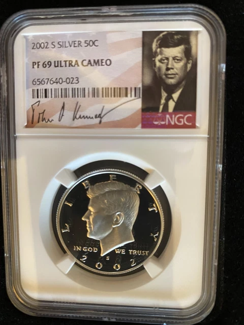 2002-S SILVER NGC PF69 Ultra Cameo Kennedy Half Dollar - JFK