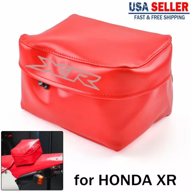 Leather Rear Tail Seat Tool Bag Pouch For HONDA XR250R/L XR400R XR600R XR650R