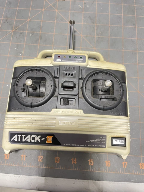Futaba Attack-III (3) FP-2V Radio Control RC Transmitter 75MHz VINTAGE