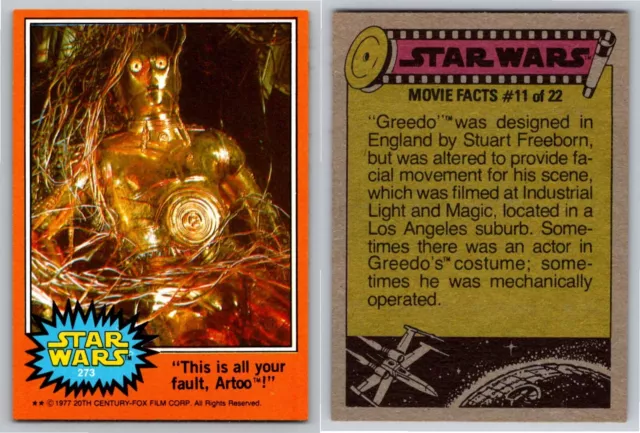 1977 TOPPS STAR WARS Trading Cards - ORANGE Series 5 - U Pick Complete Your Set