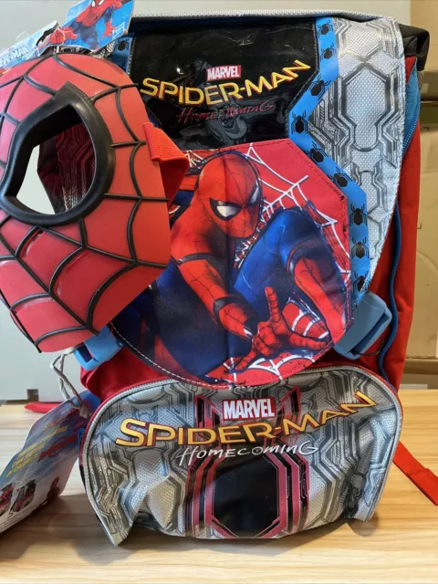 Zaino Estensibile Scuola Marvel Avengers Spider Man Con Maschera In Regalo