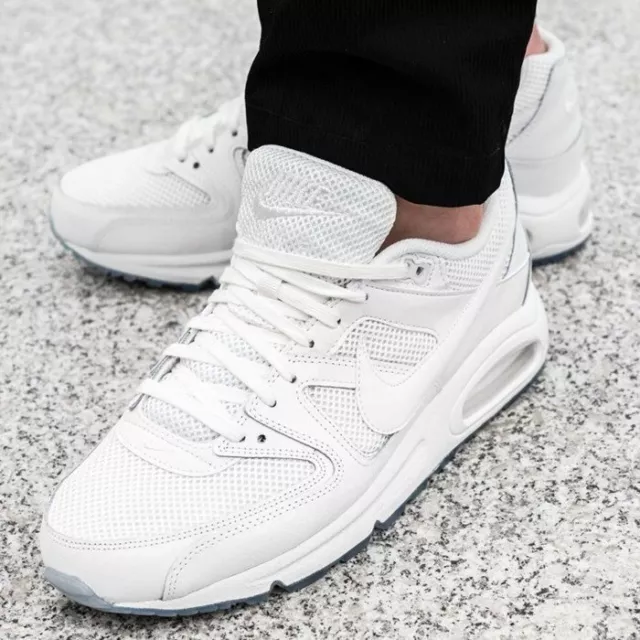 Nike Air Max Command Mens US Size 8-14 Triple White Running Casual Shoes NEW✅