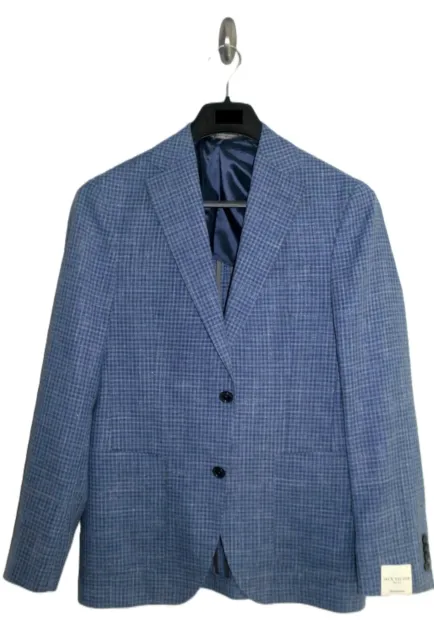 NWOT Men's 38R JACK VICTOR Midland Unconstructed Check Wool Blend Sport Coat