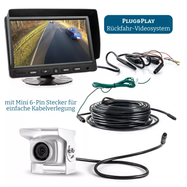 Video Rückfahrsystem für Wohnmobil mit Rückfahrkamera System Monitor 12V 24V