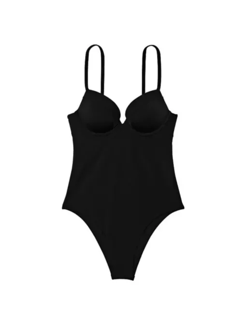 Victoria's Secret Swim Sexy Tee Push-Up One-Piece Swimsuit XL Black