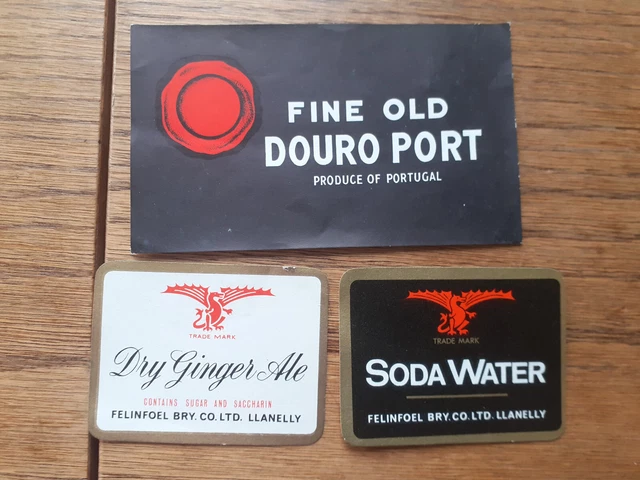 Altes UK Bier-/Getränkeetikett: 3 x Felinfoel, Llanelli