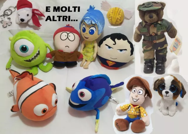 PELUCHE ORIGINALI DISNEY e CARTONI ANIMATI SOUTH PARK e SUPEREROI A SCELTA