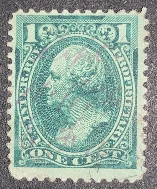 Travelstamps:1871-1874 US STAMPS SCOTT #Rb11a PROPRIETARY REVENUE 1CENT USED NG