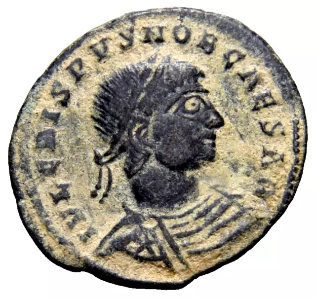 DESERT PATINA Genuine Ancient Roman Coin Crispus. Caesar Two Victories ALTAR SIS