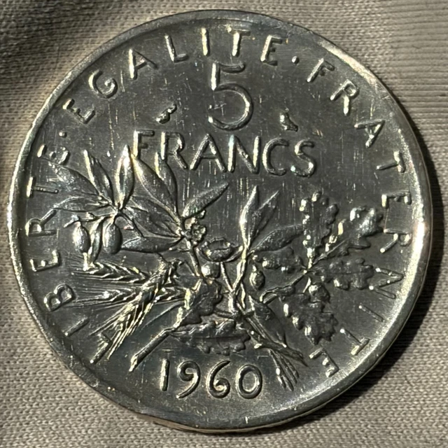 Piece 5 ancs Argent 1962 pas cher - Meilleures ofes sur le neuf et l'occasion