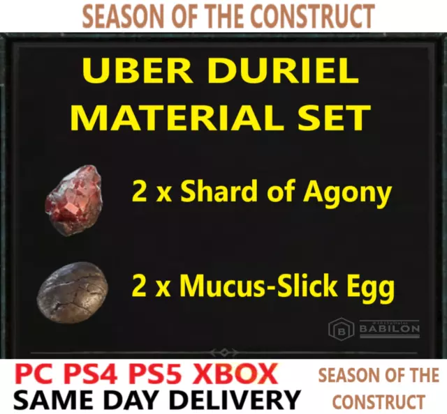 Cheap Uber Duriel Material Set Diablo 4 Season 3 ✅ Pc Ps4 Ps5 Xbox ✅ Diablo Iv