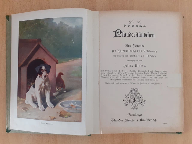 altdeutsches Kinderbuch Kunst Märchen Reime Geschichten 100 Jahre alt