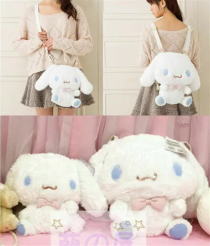 Kawaii Cute Cinnamoroll Plush Cross Body Messenger Shoulder Bag Doll Backpack
