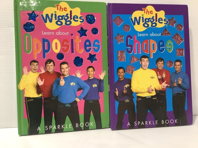 THE WIGGLES X2 Board Books Learn About Shapes/Opposites 2006 Original ...