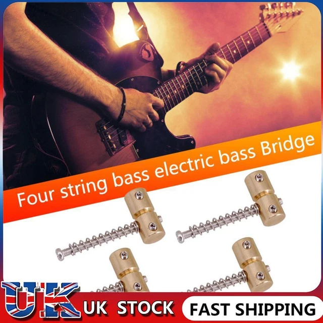 4pcs 4 Strings Brass Guitar Bridge Saddles for Electric Guitar Bass Bridges ❀