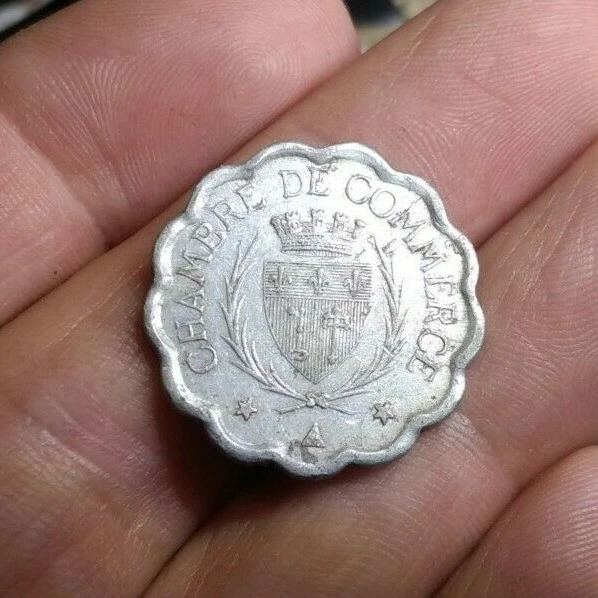 Jeton non nettoyé de la Chambre de Commerce de Narbonne de 25 Centimes 1920.