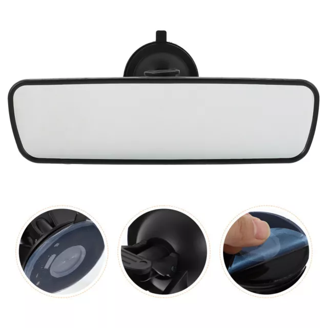 Rear View Interior Car Mirror Adjustable Suction Cup Wide Long Safety Universal