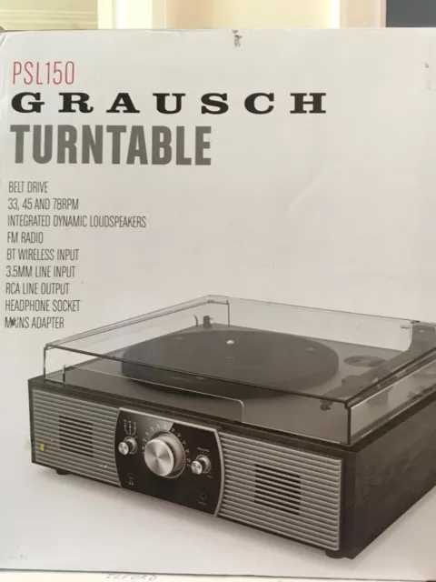 Grausch PSL150 Turntable - 33, 45 and 78 RPM - Brand New