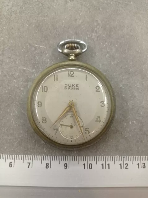 Ancienne Montre Gousset Duke Fonctionne Ref08553J