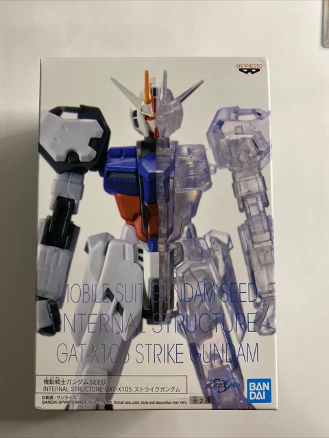 Gundam GAT X105 Strike Action Figure - Bandai - New - Half Clear Half Paint Suit