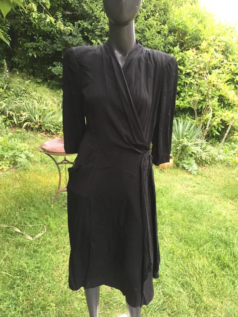 Robe De Soirée Vintage Violette - Taille UK 8 / EUR 36 - Longueur Genoux - Style Cocktail