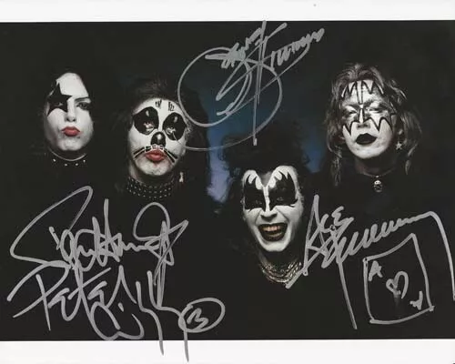 Kiss Band Autographed 8x10 Signed Photo reprint