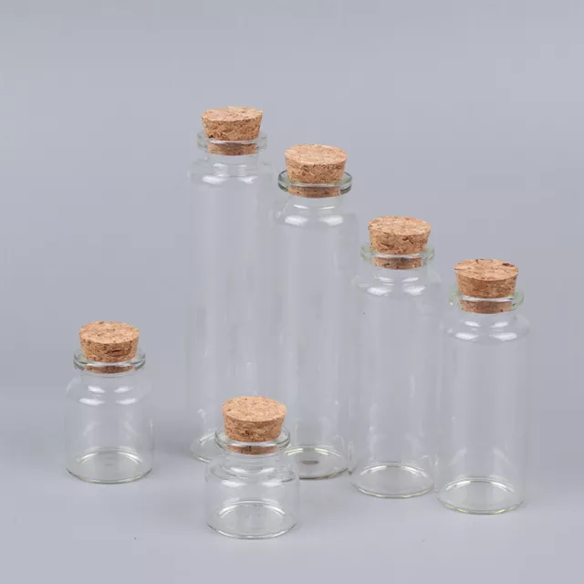 5pcs bouteilles en verre avec bouchon de liège