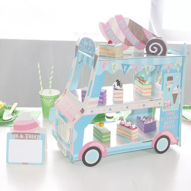 Dessert Table Birthday Ice Holder Display Ice Cream Truck Ice Cream Car