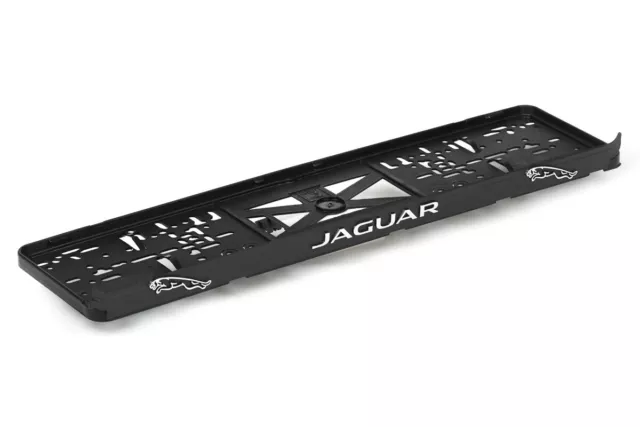 Jaguar 1Paar ECHTE 3D-Effekt Kennzeichenhalter Nummernschildhalter chrome