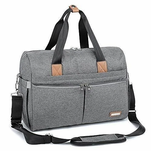 Ruvalino Large Tote Duffel Style Diaper Bag-Grey New w/Change Pad (C59)