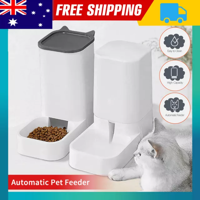 Automatic Pet Dog Cat Food Water Dispenser Feeder Self Feeding Bowl Bottle AU