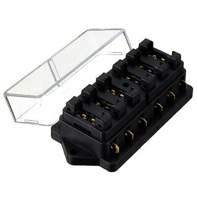 Universal Blade Fuse Box Holder Power Block For Car Auto Bus Truck Boat 6-Ways