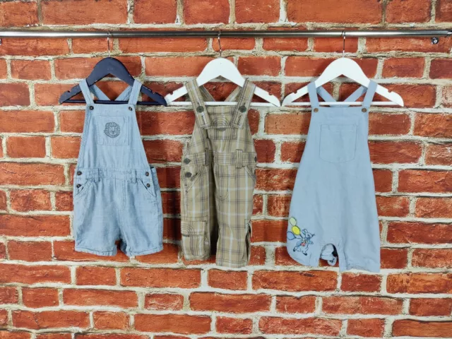 Baby Boys Bundle Age 12-18 Months M&S John Lewis Dungaree Romper Summer Set 86Cm