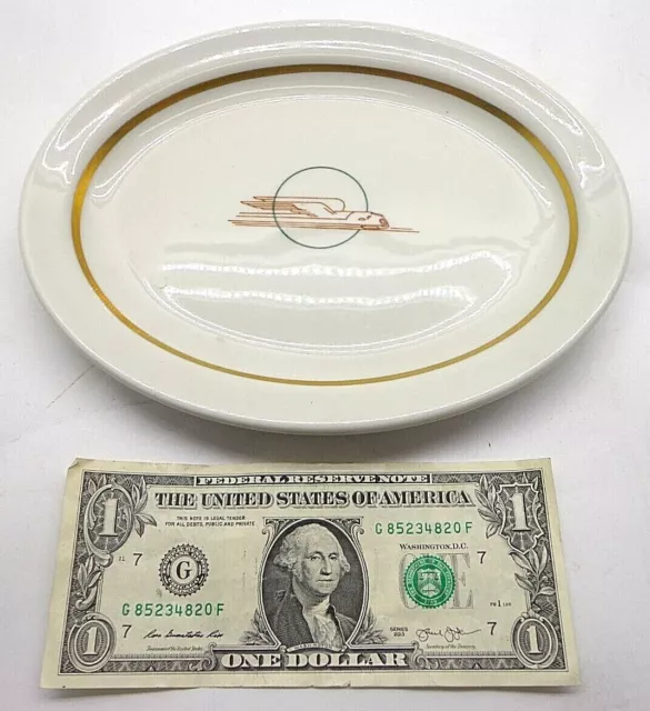 Union Pacific Winged Streamliner 8.25" Oval Bread Dessert Fruit Plate D-5