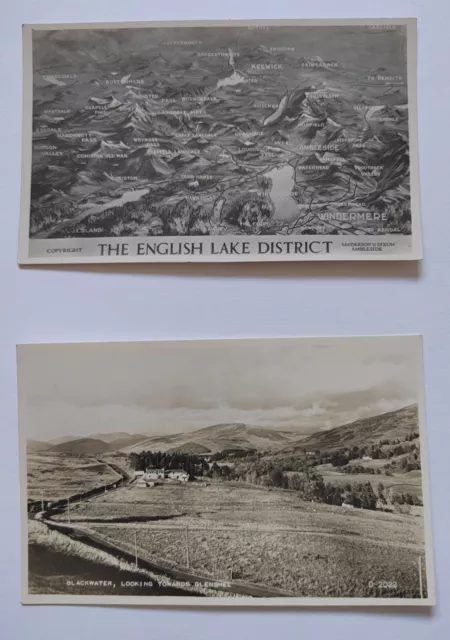 The English Lake District - Vintage Postcards - Sanderson & Dixon / Valentine