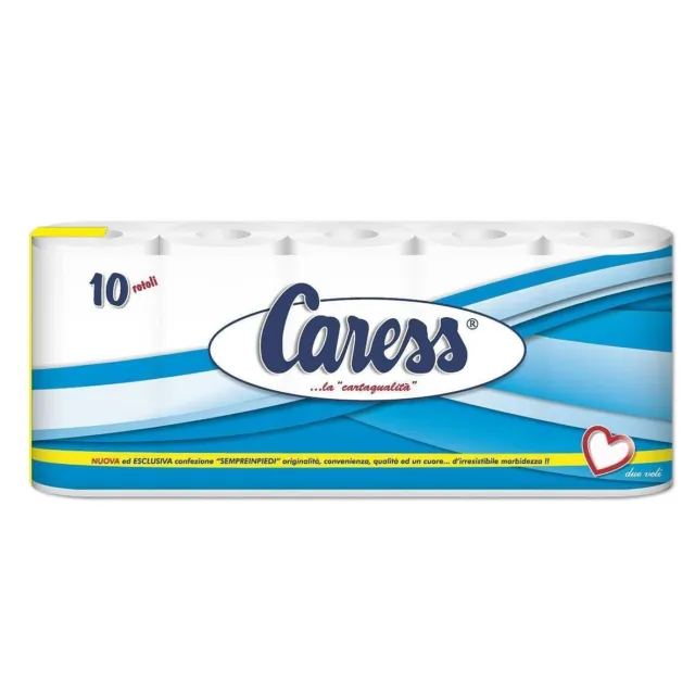 Caress Carta Igienica In Cellulosa 1 Pacco Da 10 Rotoli