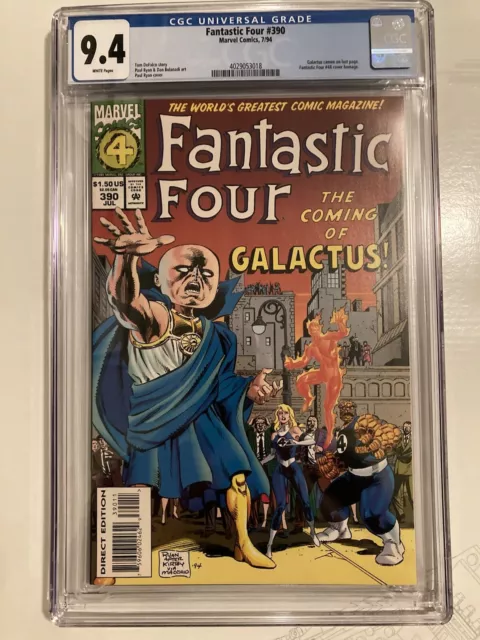 Fantastic Four #390 (Jul 1994, Marvel) CGC 9.4 (White Pages)