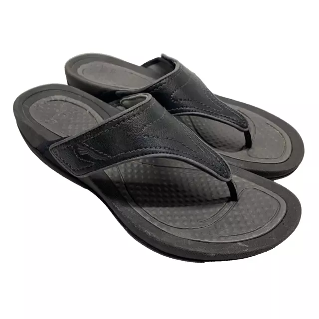 Dansko Katy Flip-Flop Thong Sandals Women Size 7.5-8 38 Black Comfort Wedge