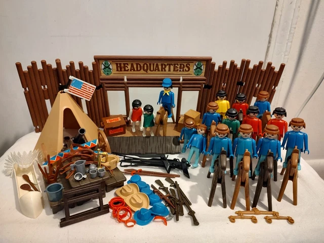 Playmobil Geobra Vintage 1974 Toy Lot Western Figures Indians Horses Cowboys Playmobil Geobra Vintage 1974 Toy Lot Western Figures Indians Horses Cowboys