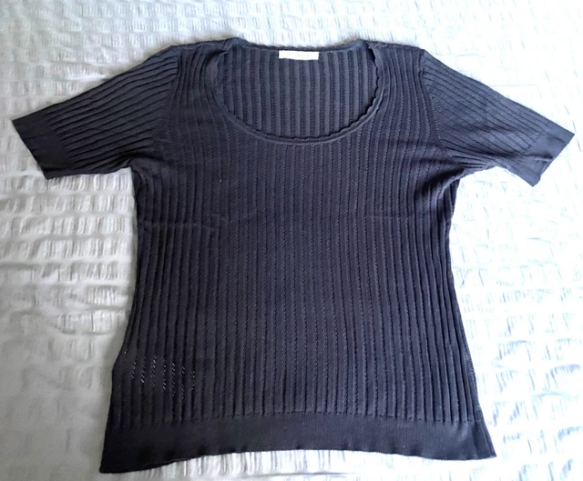 Haut Femme Promod Taille 48 - Blanc à Rayures Points Et Cœurs - Manches 3/4
